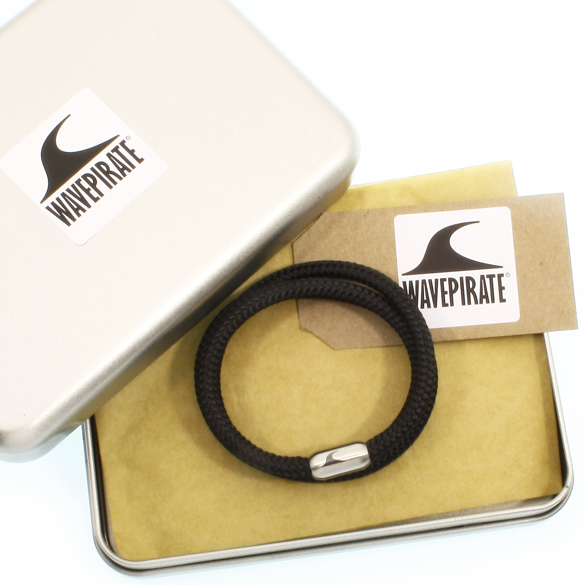 segeltauarmband-herren-schwarz-silber-storm-geflochten-Edelstahlverschluss-geschenkverpackung-wavepirate-shop-st