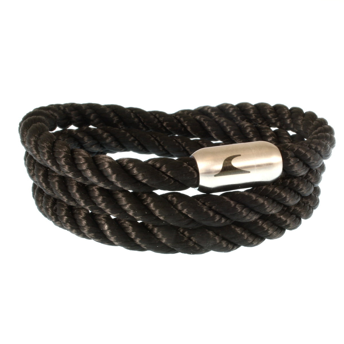 segeltauarmband-herren-schwarz-silber-storm-kordel-Edelstahlverschluss-vorn-wavepirate-shop-k