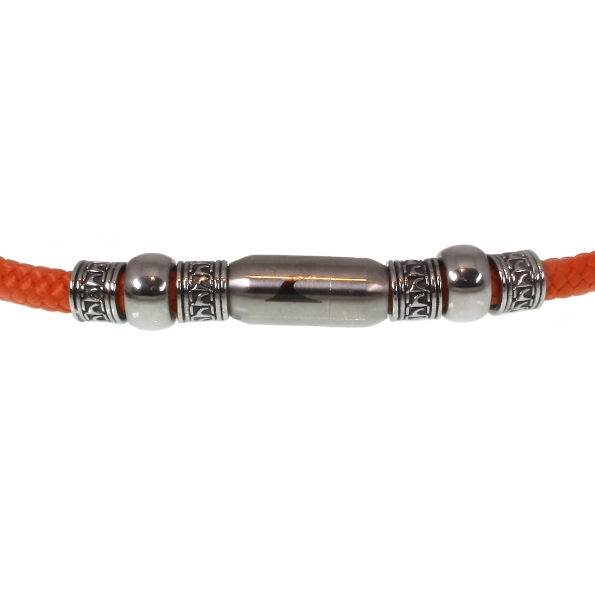 segeltauhalskette-Herren-damen-atoll-orange-silber-geflochten-Edelstahlverschluss-detail-wavepirate-shop-st