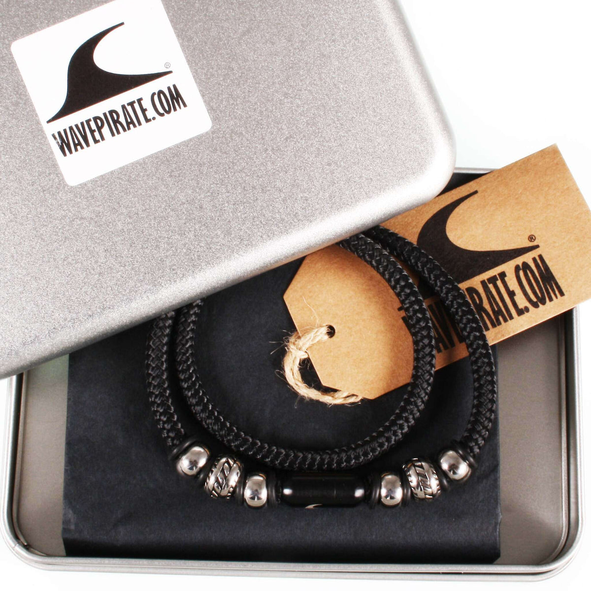 segeltauhalskette-herren-schwarz-steel-geflochten-Edelstahlverschluss-geschenkverpackung-wavepirate-shop-st