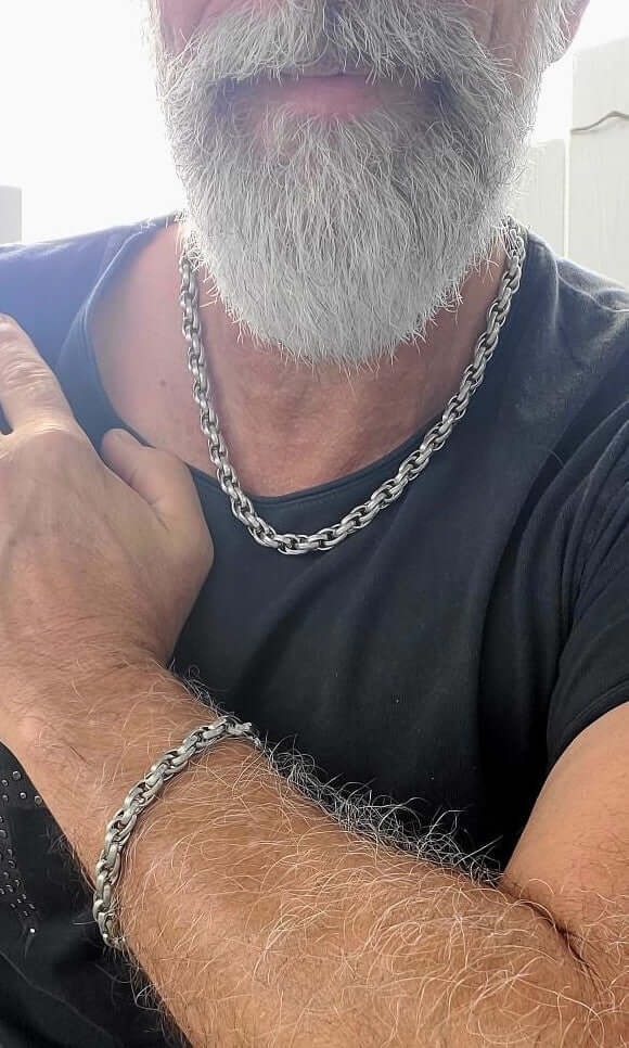 WAVEPIRATE Edelstahlarmband und -halskette SLING K mit Edelstahlverschluss