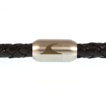 WAVEPIRATE Lederarmband HAWAII F Schwarz mit Edelstahlmagnetverschluss