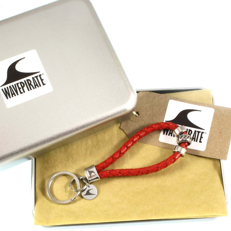 WAVEPIRATE Lederschlüsselanhänger Keychain WAVE SI F Rot