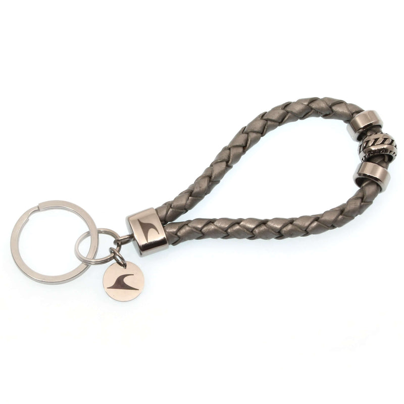 WAVEPIRATE Lederschlüsselanhänger Keychain WAVE SI F Silber