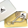 WAVEPIRATE Lederschlüsselanhänger Keychain WAVE SI F Silber