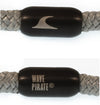 WAVEPIRATE Segeltauarmband HAWAII ST Grau Schwarz mit Edelstahlmagnetverschluss