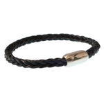WAVEPIRATE Lederarmband SYLT Z8 Blau Schwarz mit Edelstahlmagnetverschluss