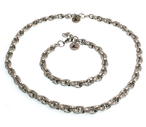 WAVEPIRATE Edelstahlarmband und -halskette SLING K mit Edelstahlkarabinerverschluss