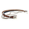 WAVEPIRATE Armband REX Cognac Navy Leder und Edelstahl mit Edelstahlmagnetverschluss