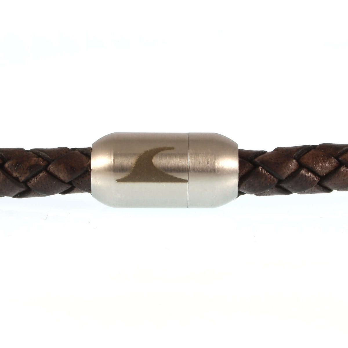 Leder-Armband-Herren-damen-hawaii-braun-geflochten-Edelstahlverschluss-detail-wavepirate-shop-f-1