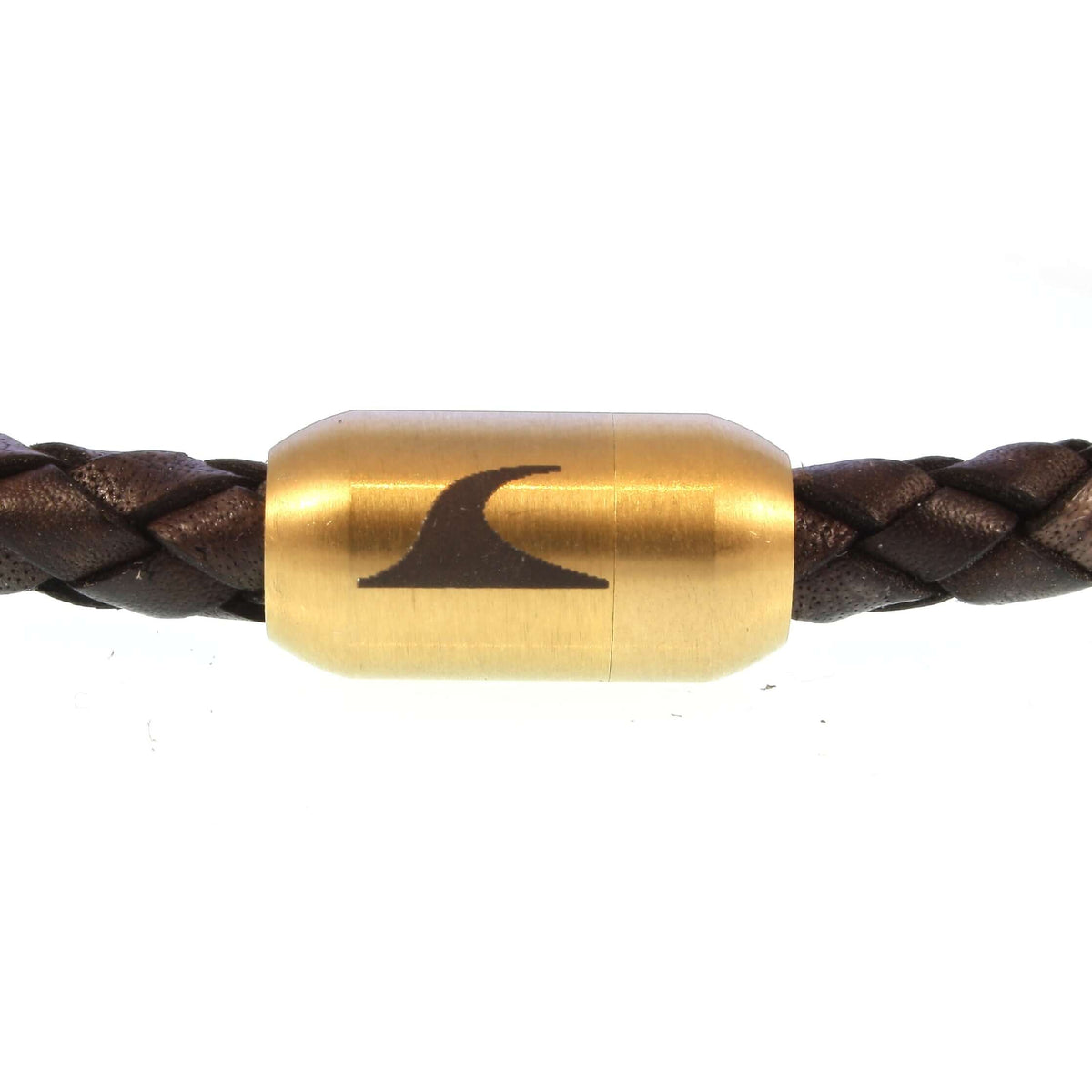 Leder-Armband-Herren-damen-hawaii-braun-gold-geflochten-Edelstahlverschluss-detail-wavepirate-shop-f