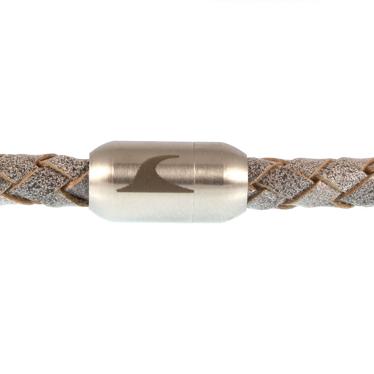 Leder-Armband-Herren-damen-hawaii-grau-geflochten-Edelstahlverschluss-details-wavepirate-shop-f