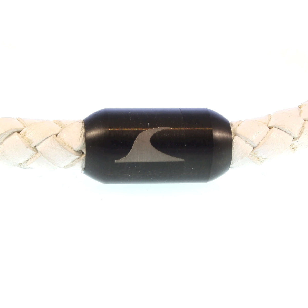 Leder-Armband-Herren-damen-hawaii-weiss-schwarz-geflochten-Edelstahlverschluss-detail-wavepirate-shop-f