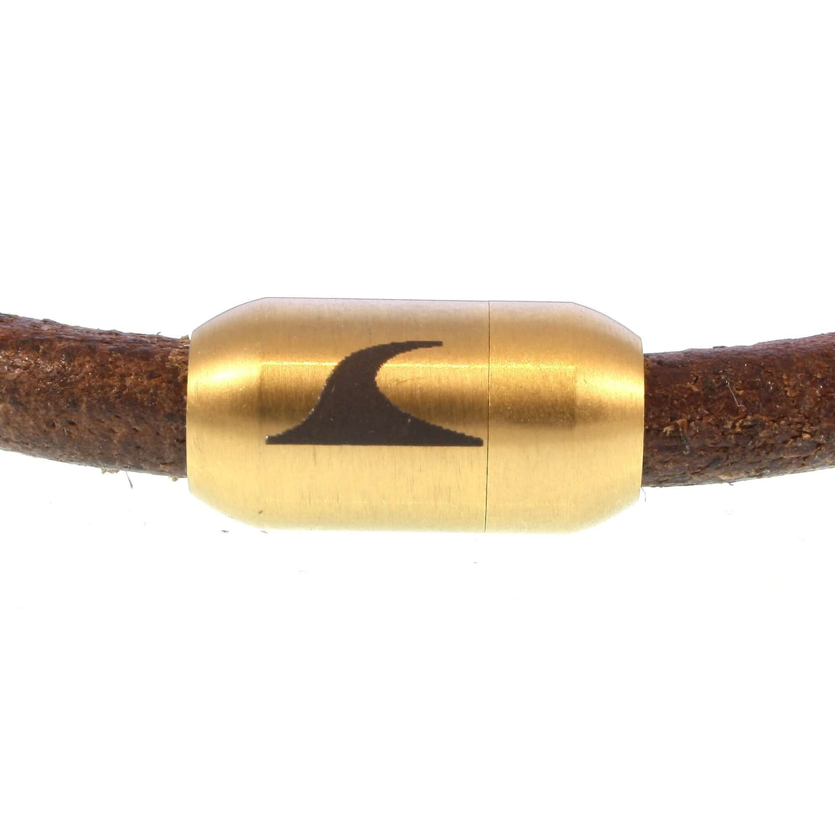 Leder-Armband-Herren-hawaii-cognac-gold-massiv-Edelstahlverschluss-detail-wavepirate-shop-r