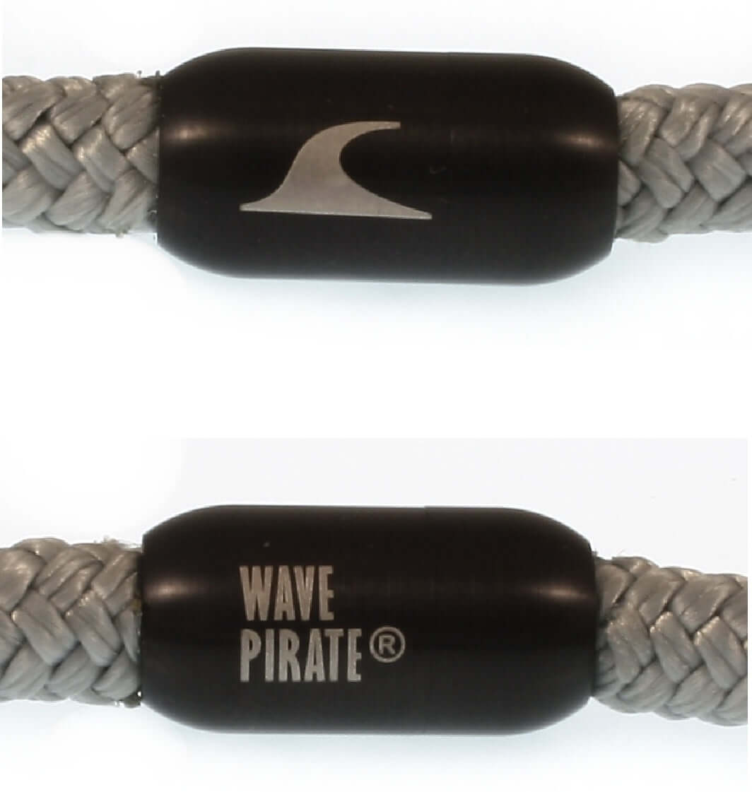 Segeltau-Armband-Herren-hawaii-grau-schwarz-Edelstahlverschluss-details-wavepirate-shop-st
