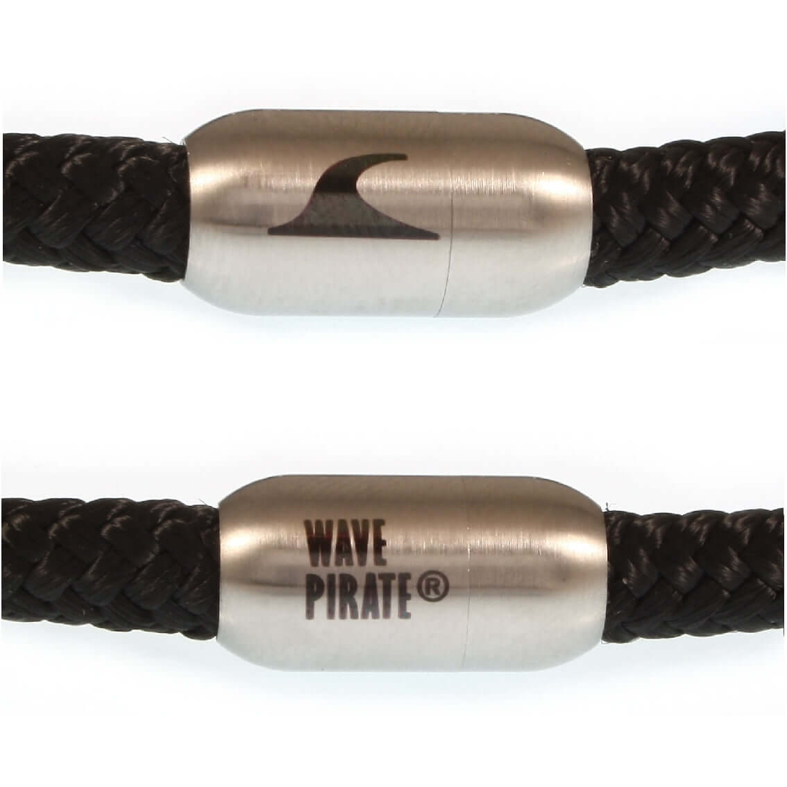 Segeltau-Armband-Herren-hawaii-schwarz-silber-Edelstahlverschluss-details-wavepirate-shop-st