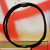 WAVEPIRATE Lederhalskette Shine Z8 Schwarz mit Edelstahlmagnetverschluss