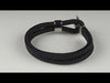 WAVEPIRATE Segeltauarmband ARUBA ST Schwarz mit Edelstahlhakenverschluss