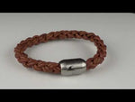 WAVEPIRATE Lederarmband FUERTE ZO Cognac mit Edelstahlmagnetverschluss