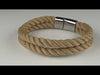 WAVEPIRATE Segeltauarmband TARIFA K Natur mit Edelstahl-Magnetverschluss