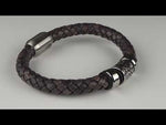 WAVEPIRATE Lederarmband FUERTE Shine F Grau mit Edelstahlmagnetverschluss