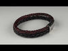 WAVEPIRATE Lederarmband SWELL MX Braun Schwarz mit Edelstahlmagnetverschluss